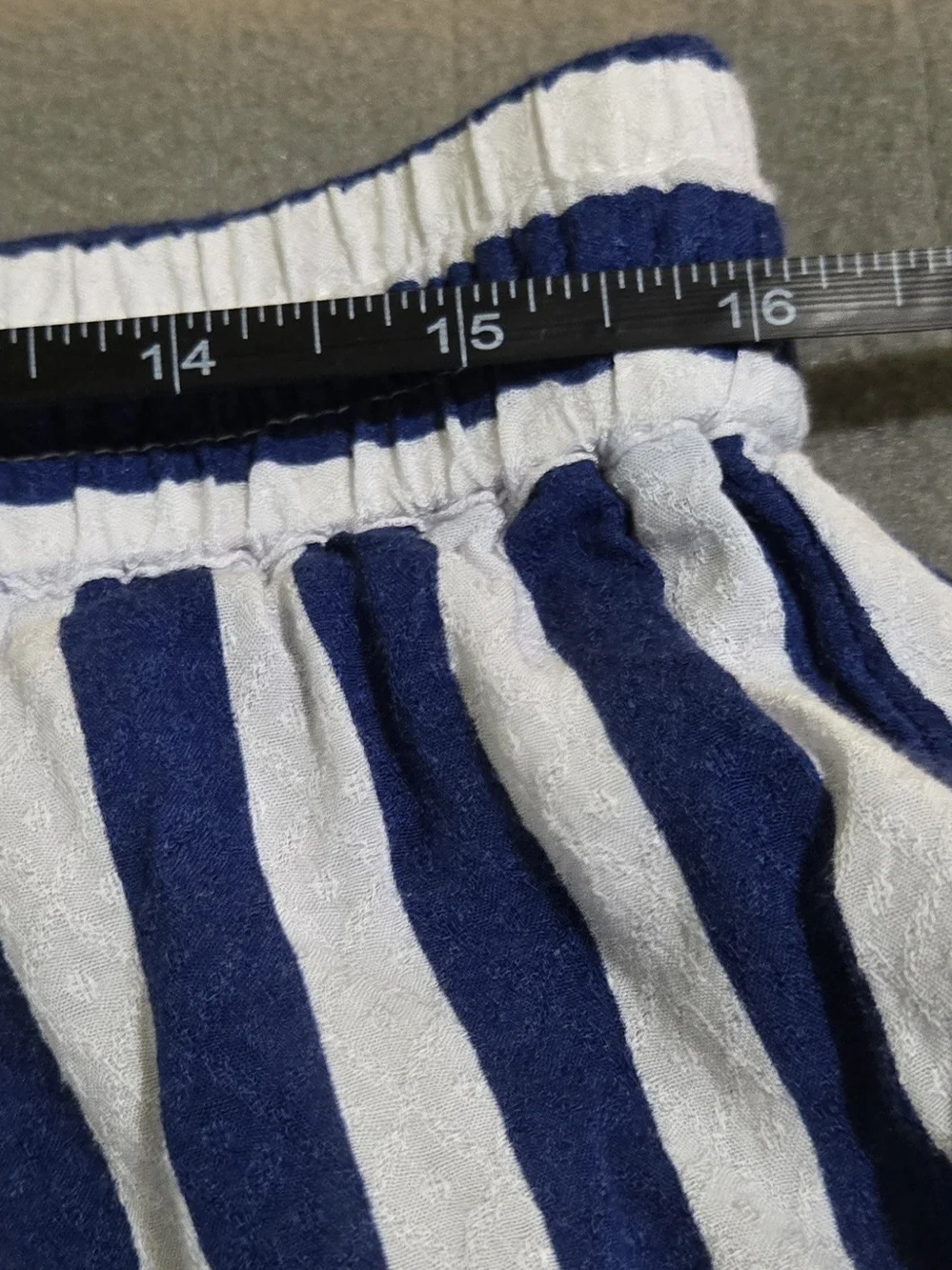 Free People Intimately Blue White Striped Wide Leg Lounge Pants Pockets Drawstri